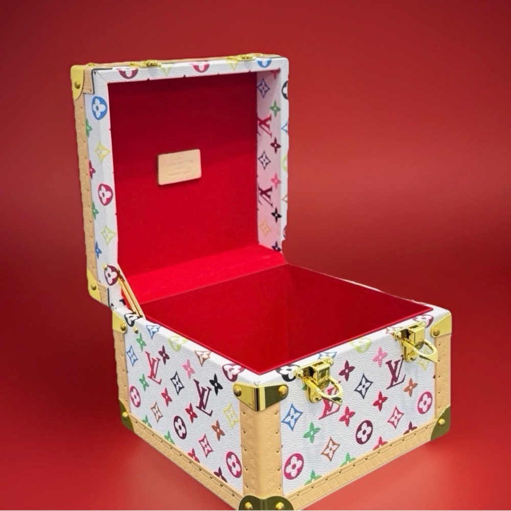 4pc Louis Vuitton LV White Multicolor Monogram trunk pyramid set - Picture 3 of 9